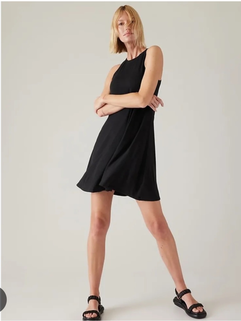 Athleta Black Santorini Thera Mini A-Line Dress